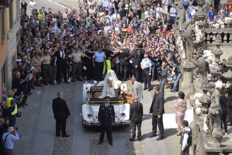 Wedding of the former football player Samuel Eto'o with Georgette Tra Lou in Stezzano (Bergamo Province) on June 14, 2016 Pictured: Wedding of the former football player Samuel Eto'o with Georgette Tra Lou in Stezzano (Bergamo Province) Ref: SPL1301946 140616 Picture by: Fotogramma / Splash News Splash News and Pictures Los Angeles: 310-821-2666 New York: 212-619-2666 London: 870-934-2666 photodesk@splashnews.com