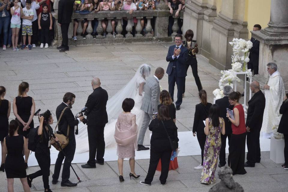 Wedding of the former football player Samuel Eto'o with Georgette Tra Lou in Stezzano (Bergamo Province) on June 14, 2016 Pictured: Wedding of the former football player Samuel Eto'o with Georgette Tra Lou in Stezzano (Bergamo Province) Ref: SPL1301946 140616 Picture by: Fotogramma / Splash News Splash News and Pictures Los Angeles: 310-821-2666 New York: 212-619-2666 London: 870-934-2666 photodesk@splashnews.com