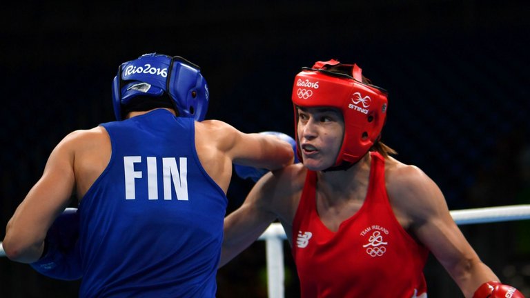 katie-taylor-mira - THEWILL NEWS MEDIA Katie Taylor (right) was often caught with her guard down