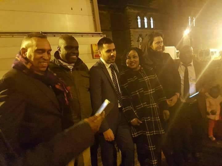 unnamed - THEWILL NEWS MEDIA Former Delta State Governor, Chief James Ibori is seen in this photos taken on Wednesday evening in London with family members after his release from a London prison where he served 6 1/2 years for money laundering and graft.