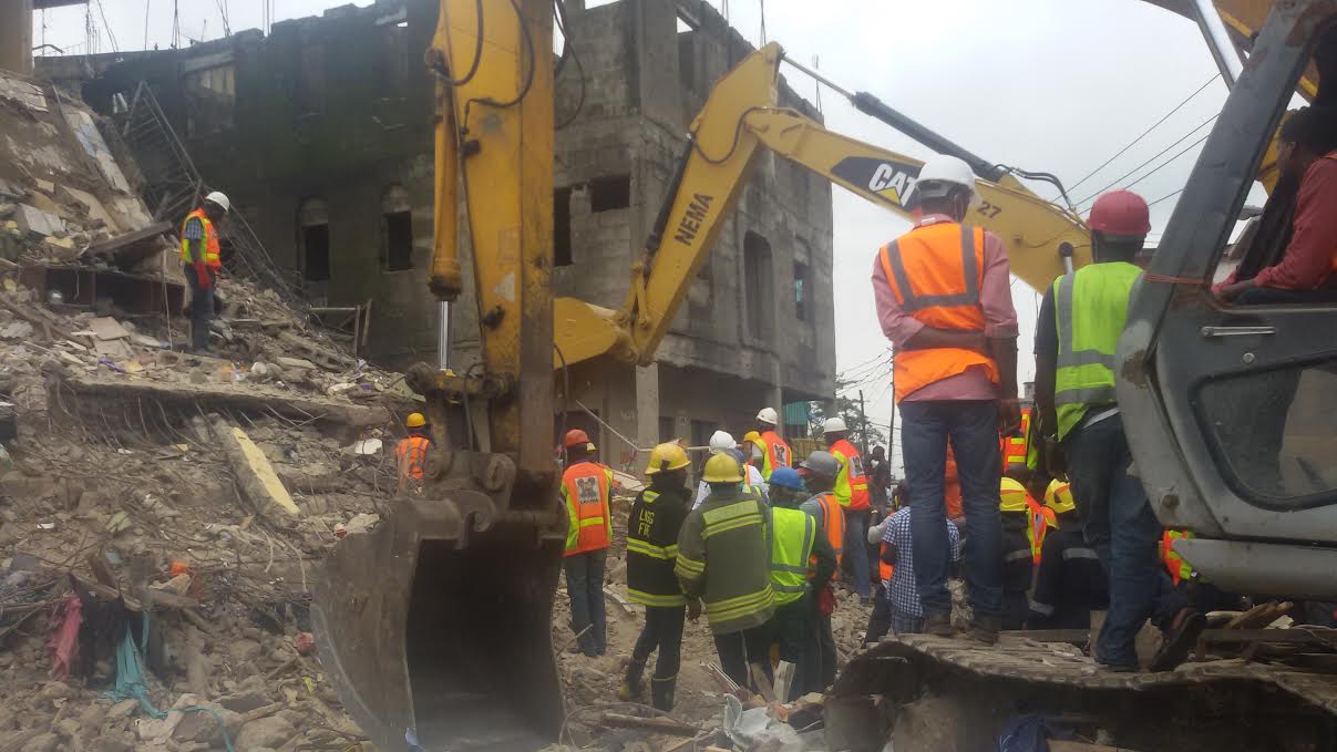 Five Rescued As Building Collapses In Lagos
