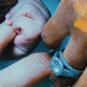 Instagram post of child birth by Venessa Mdee And Rotimi
