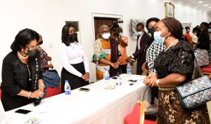 L-R: Chairperson, International Federation of Women Lawyers (FIDA), Lagos Branch, Mrs. Philomena Nneji; Chairperson, FIDA Badagry Branch, Mrs. Adaku Mbama; Founder, Media Concern, Dr. Princess Olufemi-Kayode; Executive Director, Project Alert on Violence Against Women, Mrs. Josephine Effah-Chukwuma; and Lagos State First Lady, Dr. Ibijoke Sanwo-Olu, during the Second Phase of Stakeholders’ Consultative Forum organized by the First Lady for Non-Governmental Organizations (NGOs) and Civil Society Groups tackling Sexual and Gender-Based Violence, held at Lagos House, Alausa, Ikeja, on Friday, September 24, 2021. - THEWILL NEWS MEDIA L-R: Chairperson, International Federation of Women Lawyers (FIDA), Lagos Branch, Mrs. Philomena Nneji; Chairperson, FIDA Badagry Branch, Mrs. Adaku Mbama; Founder, Media Concern, Dr. Princess Olufemi-Kayode; Executive Director, Project Alert on Violence Against Women, Mrs. Josephine Effah-Chukwuma; and Lagos State First Lady, Dr. Ibijoke Sanwo-Olu, during the Second Phase of Stakeholders’ Consultative Forum organized by the First Lady for Non-Governmental Organizations (NGOs) and Civil Society Groups tackling Sexual and Gender-Based Violence, held at Lagos House, Alausa, Ikeja, on Friday, September 24, 2021.