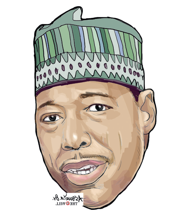 Borno State governor, Babagana ZulumCaricature