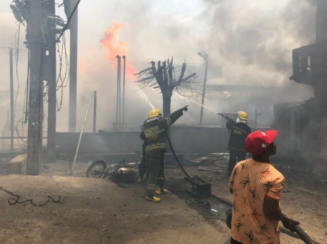 Fire Guts Three-Storey Building As Tanker Explodes In Lagos