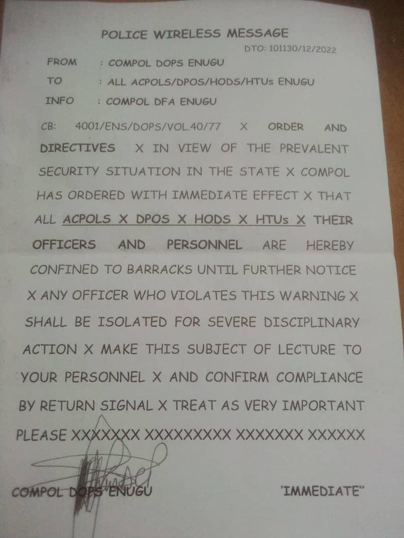 Police Memo - THEWILL NEWS MEDIA