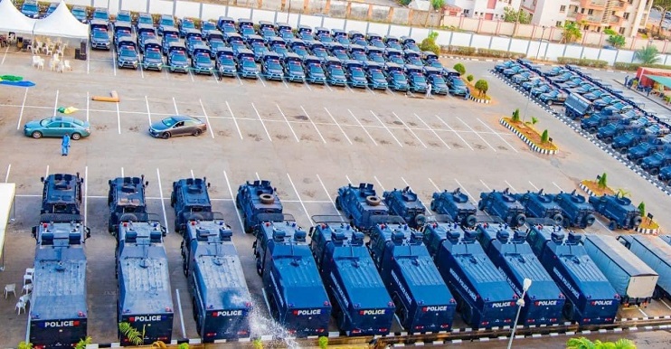 President Muhammadu Buhari, GCFR commissions newly acquired Police Operational Assets and Crowd Control Equipment at the Force Headquarters 2 3 - THEWILL NEWS MEDIA