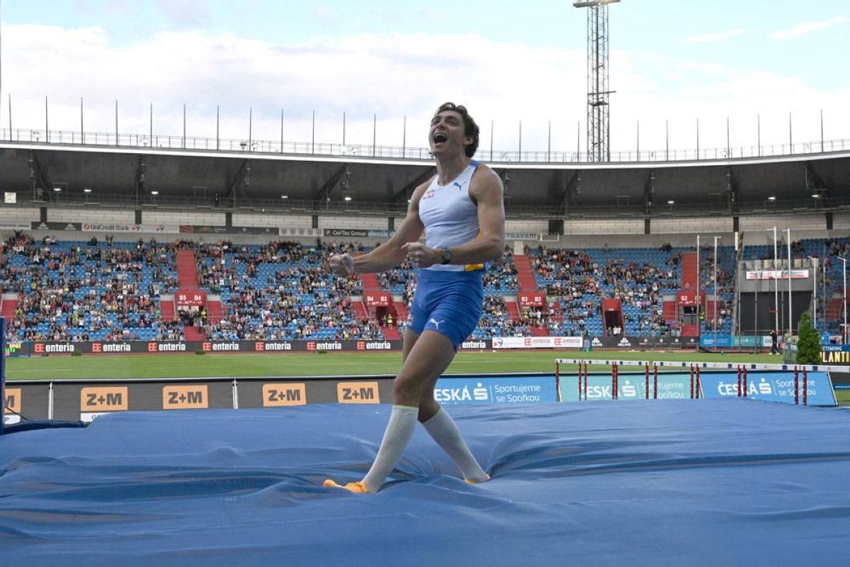Duplantis vytvořil nový rekord ve skoku o tyči na mistrovství České republiky v atletice
