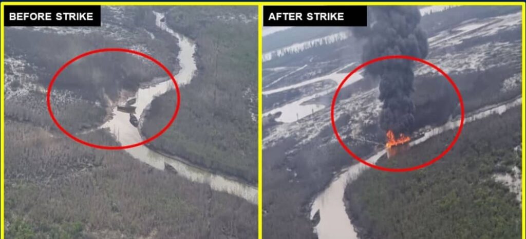 NAF Air Strikes Destroy Boats Carrying Stolen Crude Oil In Rivers - Vimarsana News
