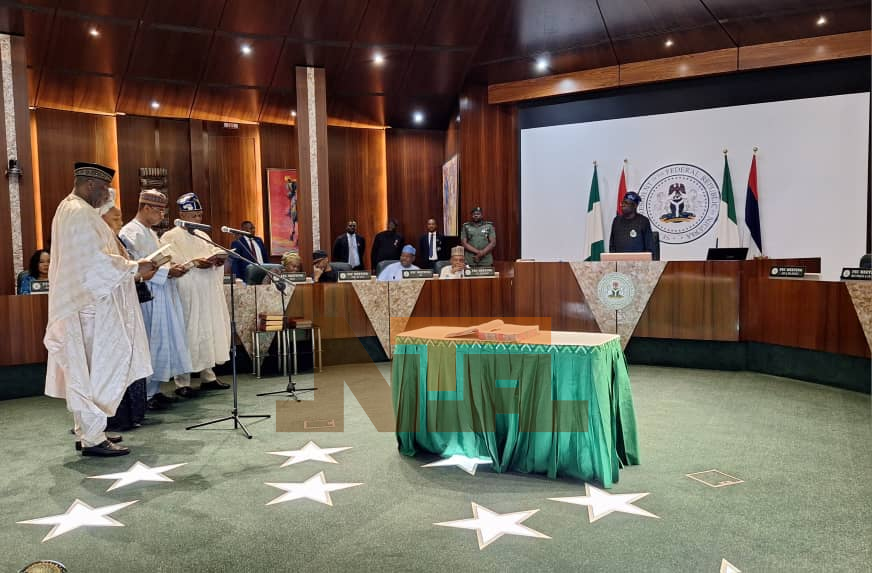 Tinubu Swears In Eight New Permanent Secretaries