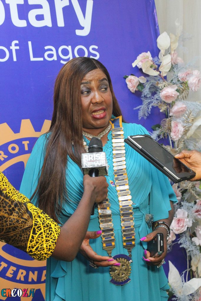 The Rotary District Governor, Rotary District 9110, Ifeyinwa Rita Ejezie.