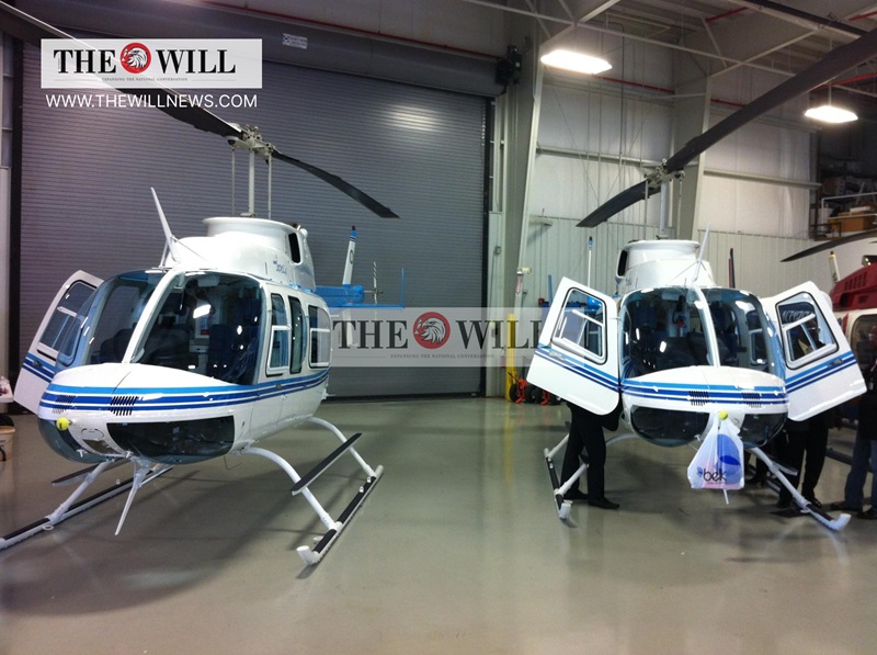 Two FG helicopters fraudulently “auctioned” by Hadi Sirika far below market value are stored at the Florida airport