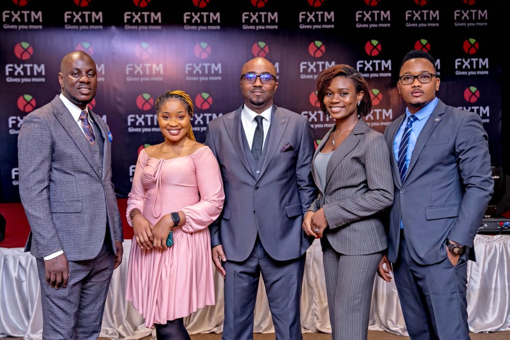 L-R: Oluwafumbi Ogedengbe, Specialist Client Education, FXTM Nigeria; Adaeze Uzochukwu, Education Coordinator, FXTM Nigeria; Mathew Anthony, Manager, Market Analysis, FXTM Nigeria; Destiny Ikeakanam, Education Coordinator, FXTM Nigeria and Pius Ogbu, Specialist, Client Education, FXTM Nigeria - THEWILL NEWS MEDIA FXTM Academy Hosts Training For Traders