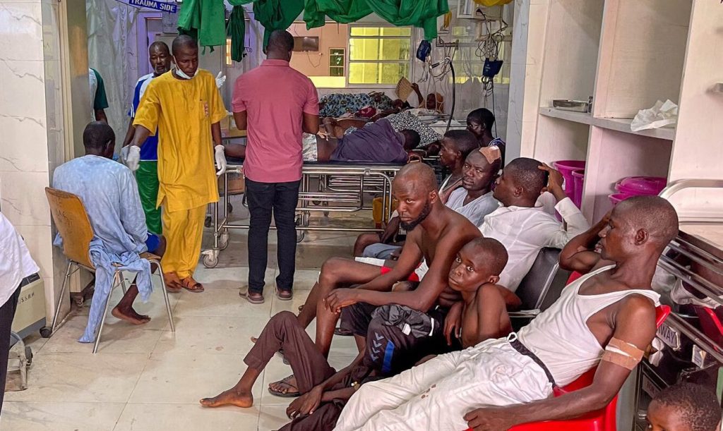 People injured in a suicide bombers attack are attended at a hospital inMaiduguri, Borno state, Nigeria June30, 2024.REUTERS Ahmed Kingimi