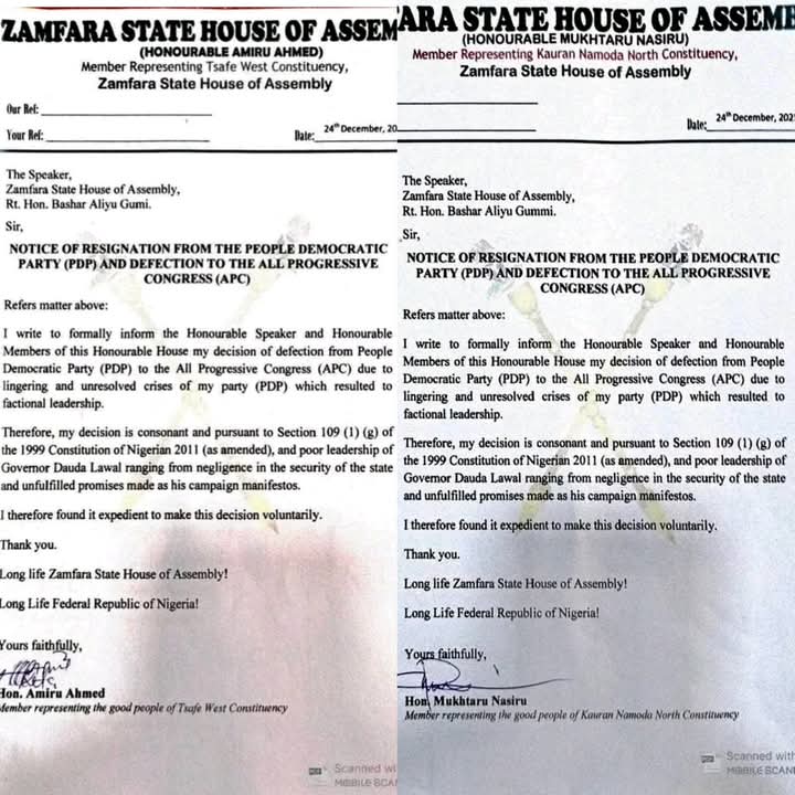 Zamfara Assembly Lawmakers Dump PDP For APC - THEWILL NEWS MEDIA Zamfara Assembly Lawmakers Dump PDP For APC