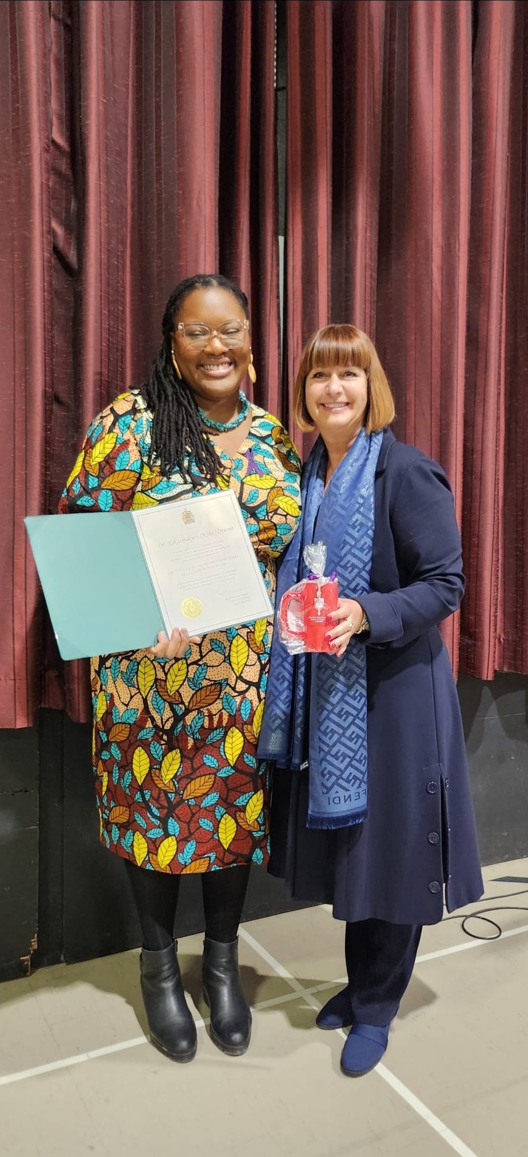 Dr. Kika Otiono and MP Marie France Lalonde at the award ceremony in Ottawa on March 6, 2026