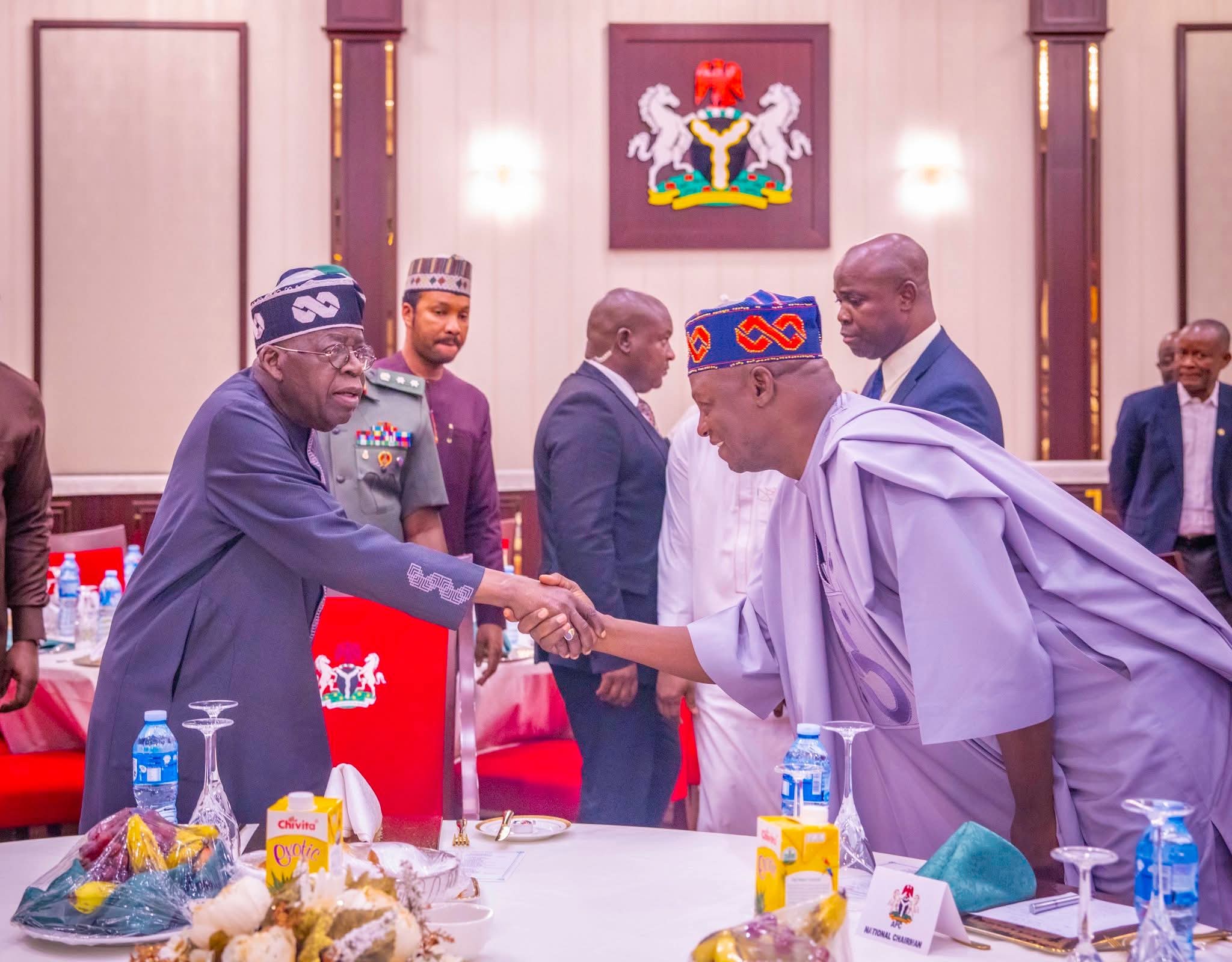 Democracy, Rule Of Law Will Survive, Thrive In Nigeria Under My Watch – Tinubu Assures Party Leaders - THEWILL NEWS MEDIA Democracy, Rule Of Law Will Survive, Thrive In Nigeria Under My Watch – Tinubu Assures Party Leaders