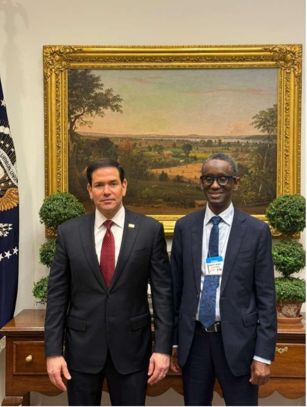 National Security Adviser (NSA), Mallam Nuhu Ribadu, with United States Vice President James David Vance