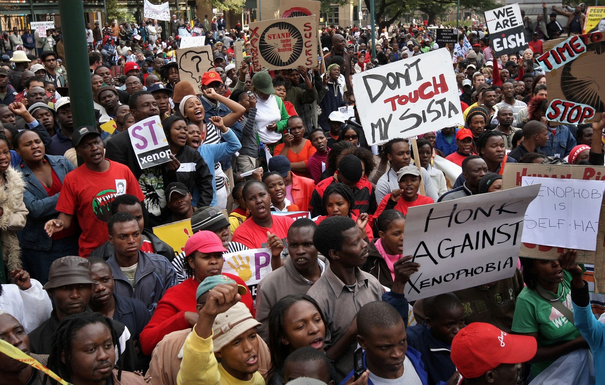 Anti-xenophobia protests in South Africa. Source: John Moore - THEWILL NEWS MEDIA