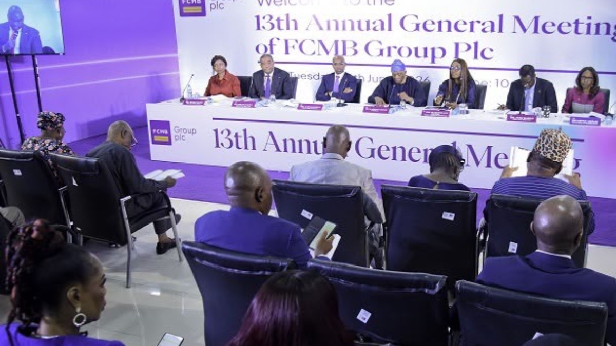 A representation of FCMB AGM. Photo credit: Facebook- FCMB - THEWILL NEWS MEDIA