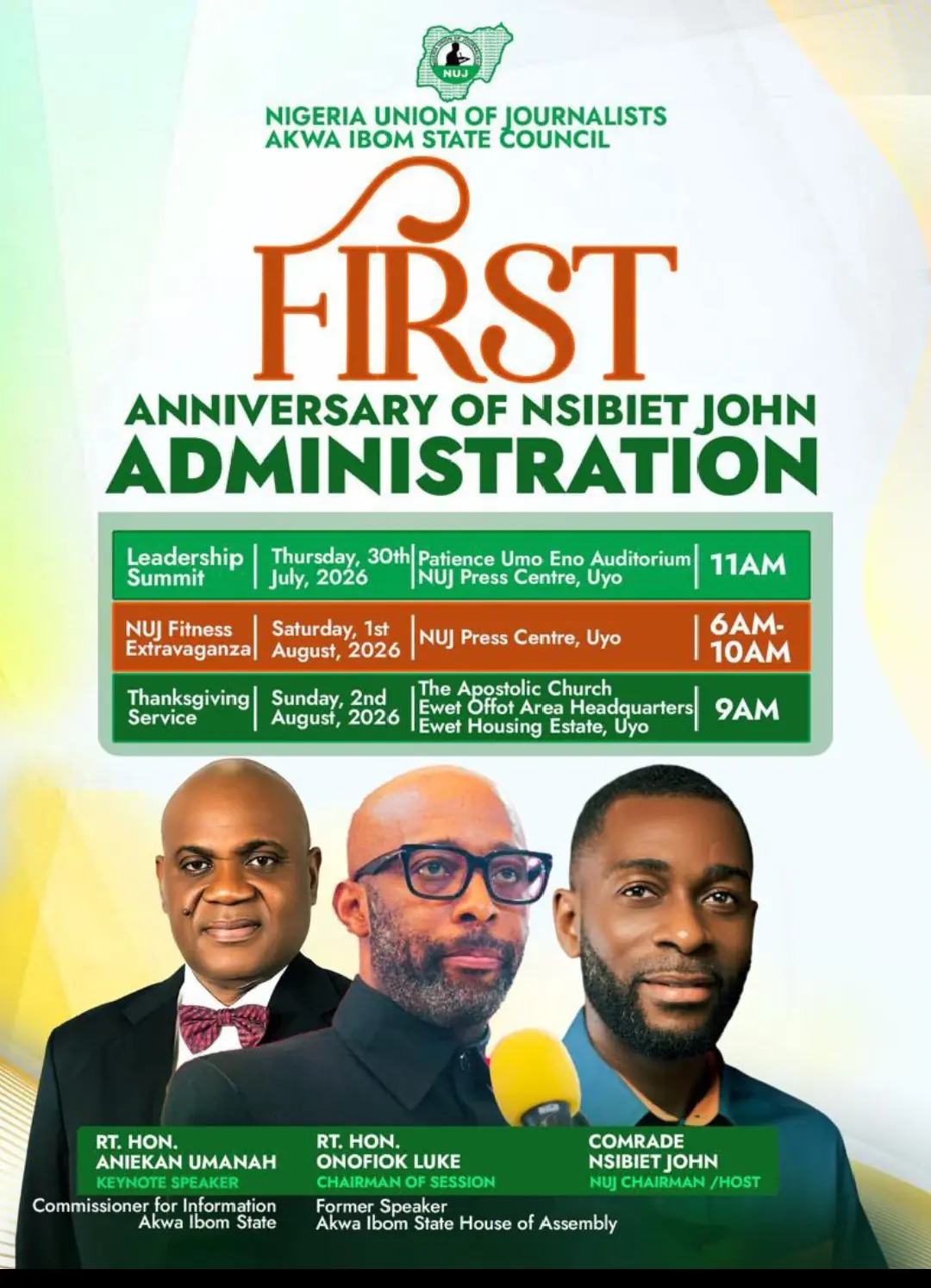 NUJ Akwa Ibom Anniversary flier - THEWILL NEWS MEDIA NUJ Akwa Ibom Anniversary flier