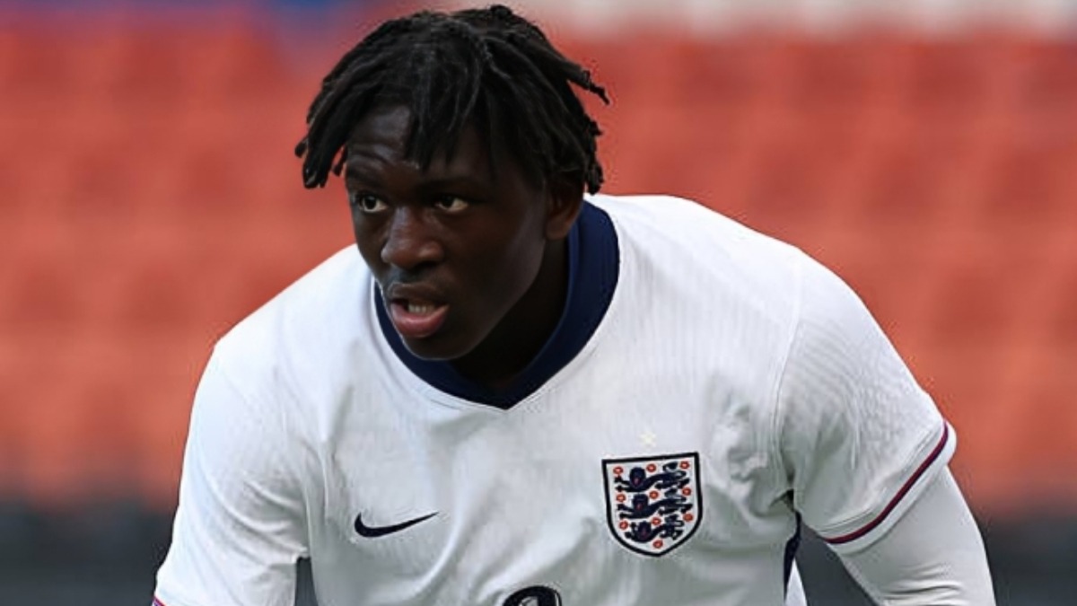 Brian Madjo - THEWILL NEWS MEDIA England national team footballer in a white jersey, leaning forward and focused during a game.