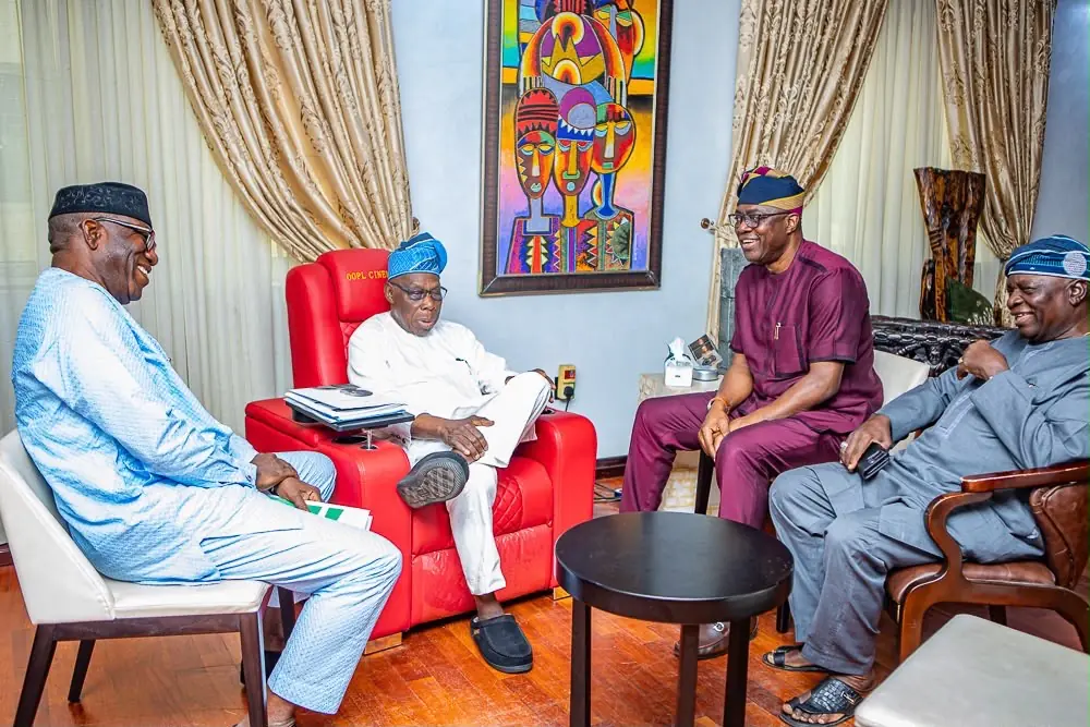 Olusegun Obasanjo,Olagunsoye Oyinlola,Kayode Fayemi and Seyi Makinde - THEWILL NEWS MEDIA