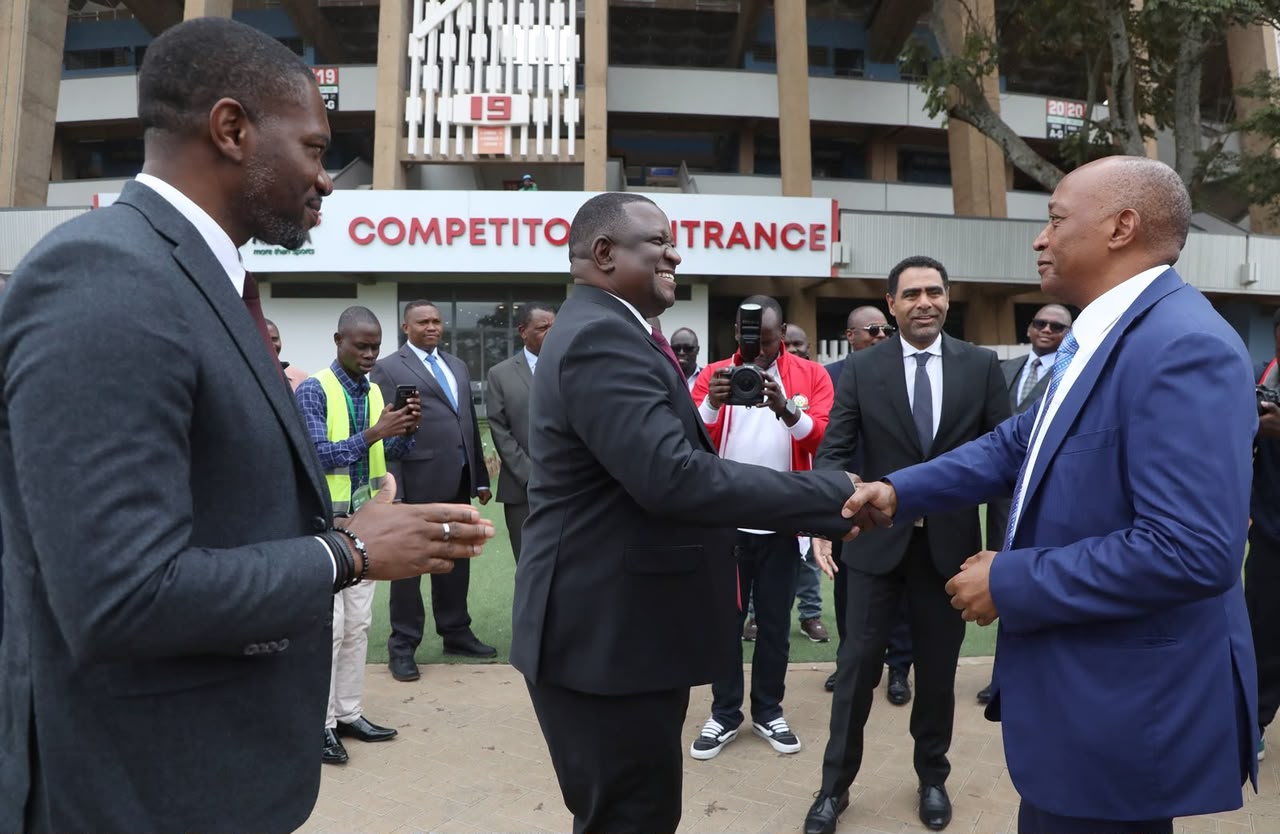 CAF officials during stadium inspection - THEWILL NEWS MEDIA AFCON 2027