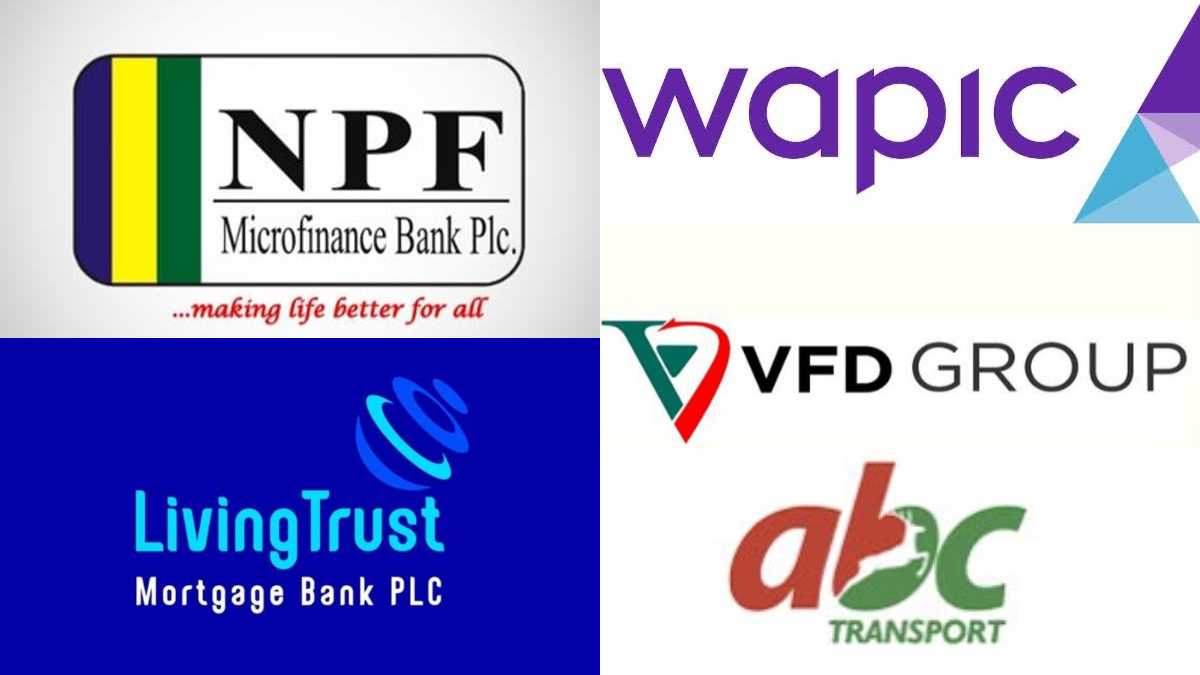Gainers - THEWILL NEWS MEDIA NPF Microfinance Bank PLC logo with yellow and green vertical stripes and the company name edge; slogan beneath says '...making life better for all' (informative)