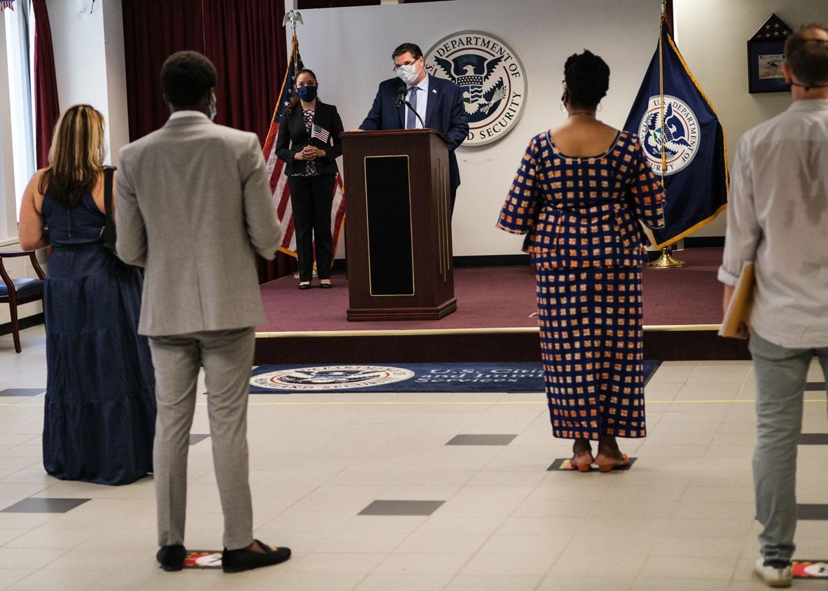 New US citizens take the Oath of Allegiance during a USCIS naturalization ceremony - THEWILL NEWS MEDIA New US citizens take the Oath of Allegiance during a USCIS naturalization ceremony