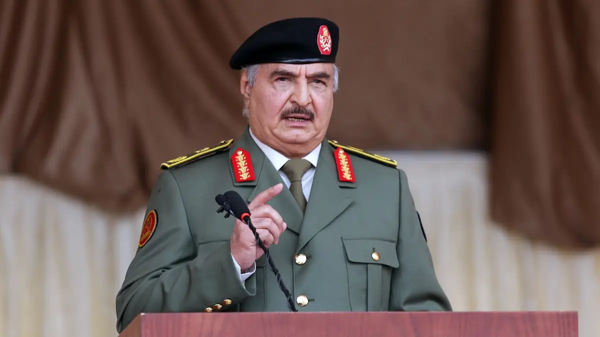 Libyan National Army commander Khalifa Haftar - THEWILL NEWS MEDIA Speaker