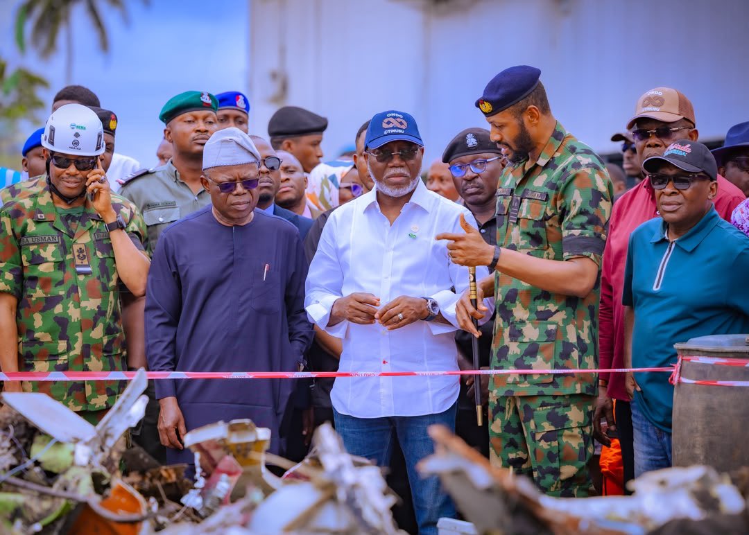 Aiyedatiwa at NAF plane crash site in Ondo - THEWILL NEWS MEDIA Igbokoda