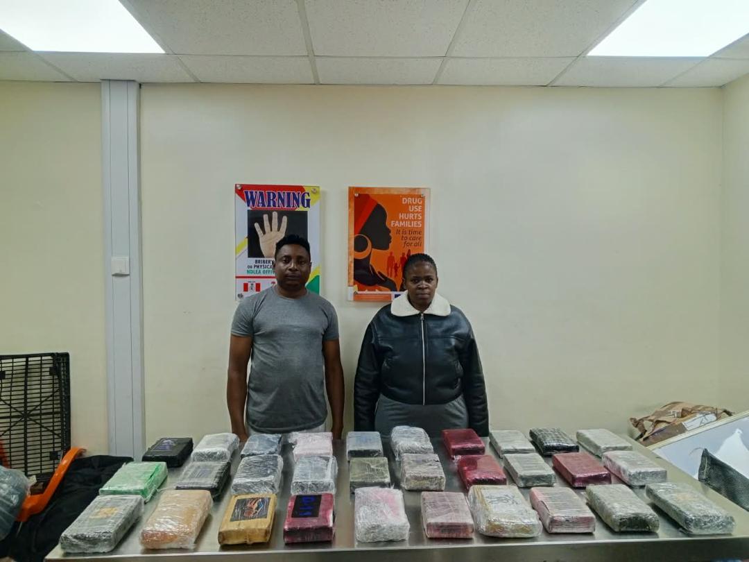 Man and woman arrested by NDLEA - THEWILL NEWS MEDIA South