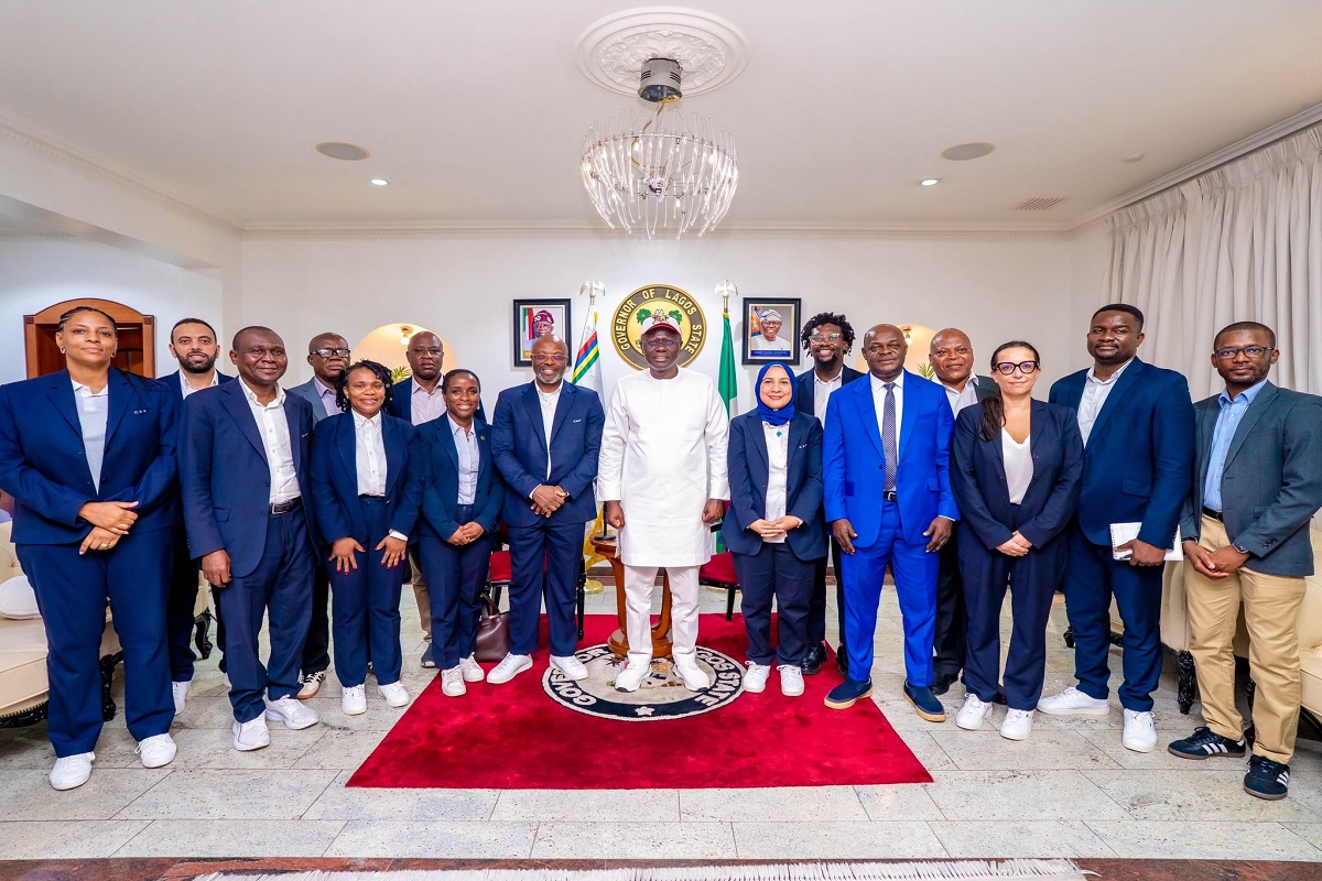 Sanwo-Olu and CAF officials - THEWILL NEWS MEDIA Sanwo-Olu