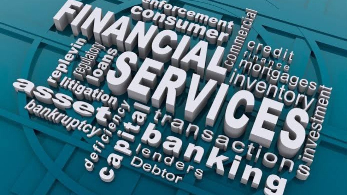 financial services - THEWILL NEWS MEDIA 3D word cloud highlighting FINANCIAL SERVICES with related terms like banking, investment, mortgage, loans, debt, credit, regulation, and consumer protection.